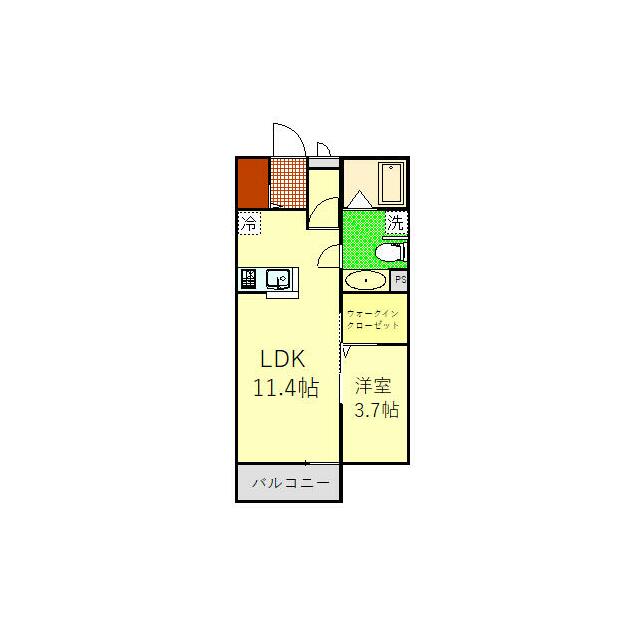 ローズ・Ｔ・コースト 102号室 間取り