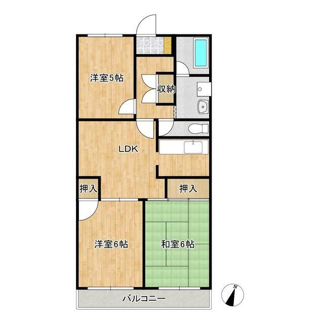 ビューハイツ台の山 101号室 間取り
