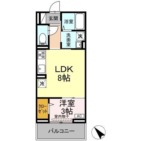 ポール・ヴェール 203号室 間取り