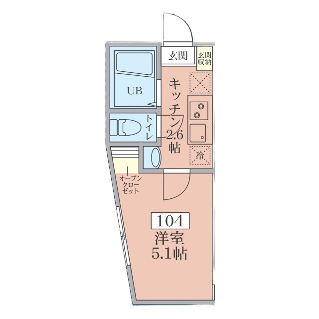 フェンテ本郷台 104号室 間取り