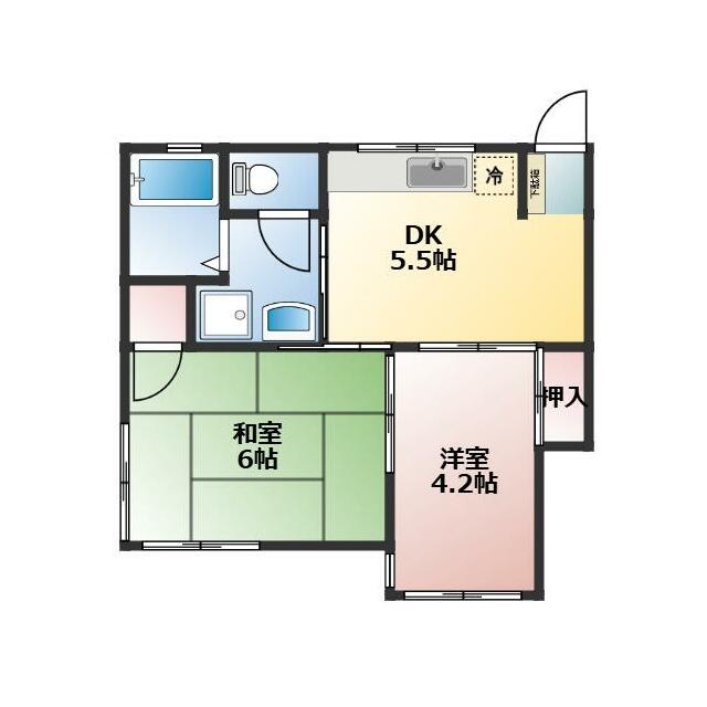 大木ハイツ 202号室 間取り