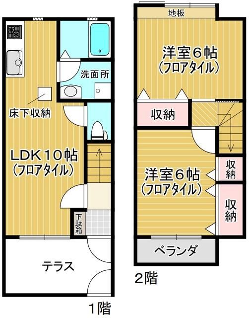 テラス善行坂Ⅰ 105号室 間取り