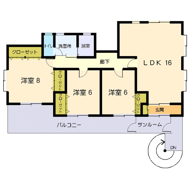 小室貸家２Ｆ 間取り