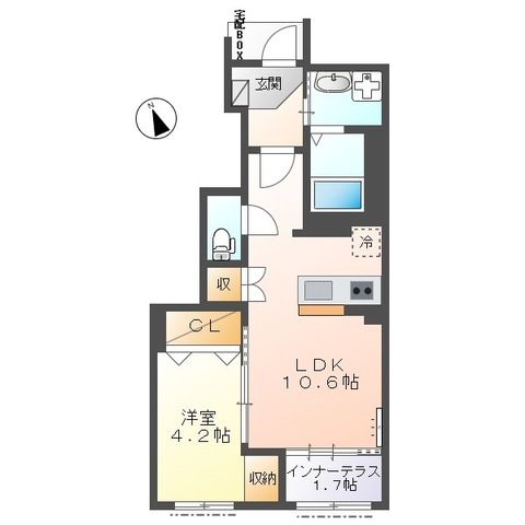 ボンヌール 101号室 間取り