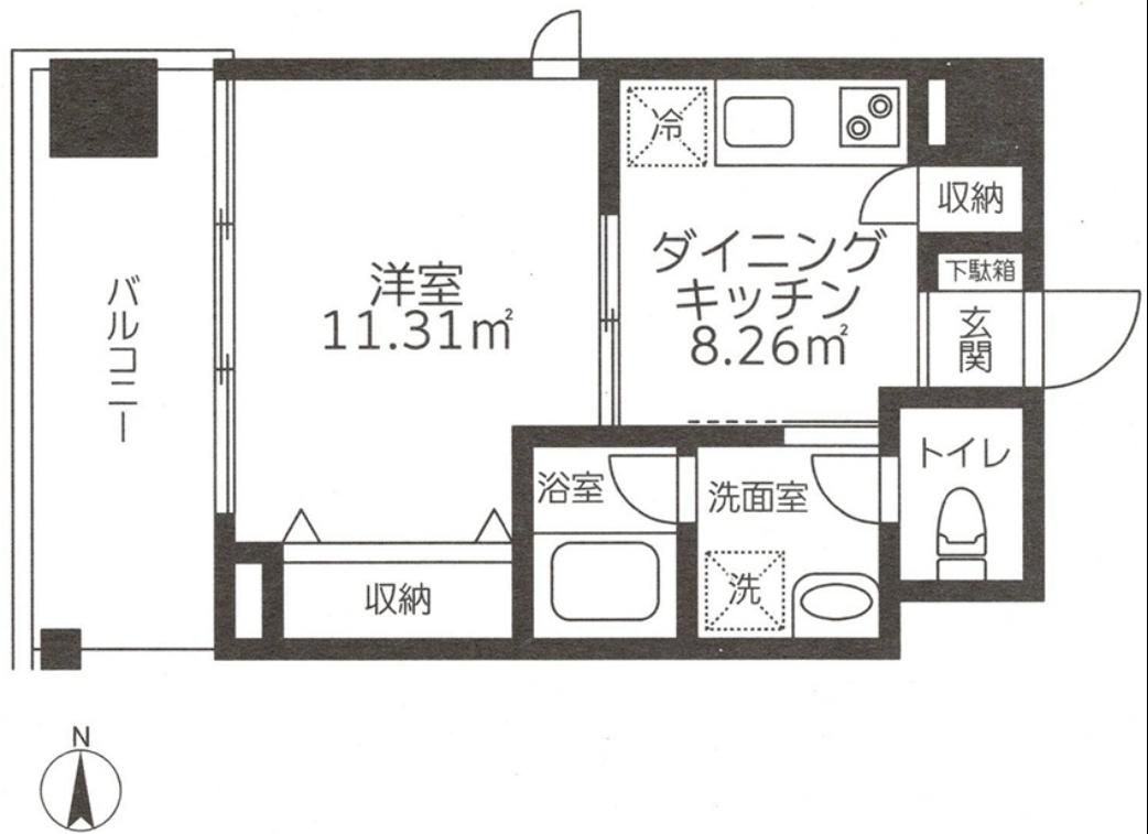 ＯＨＡＮＡ茅ヶ崎 206号室 間取り