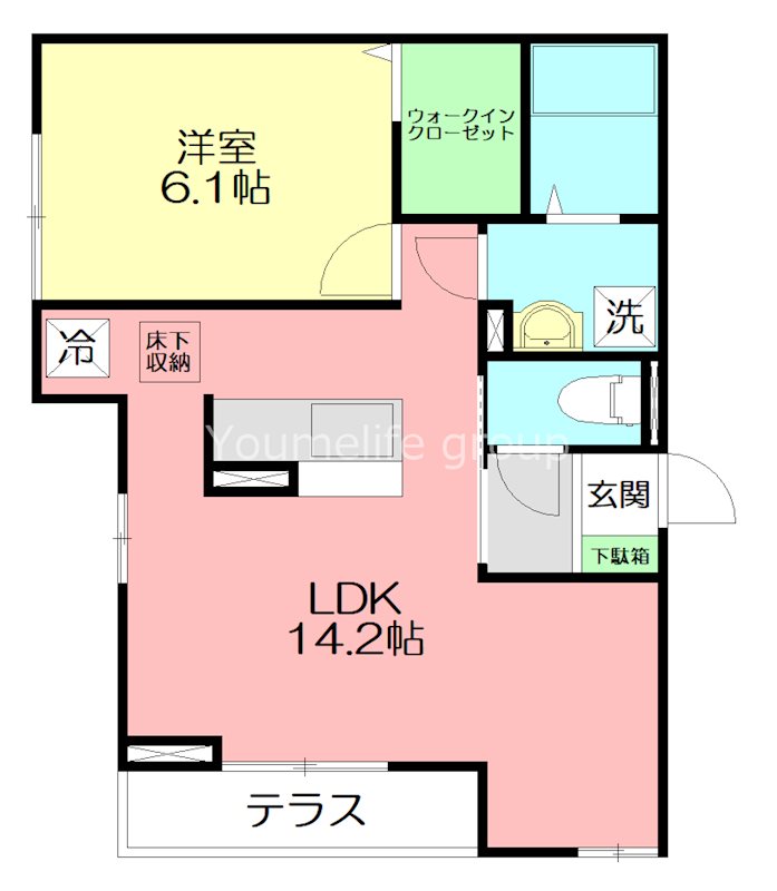 エミグランド愛甲石田 107号室 間取り