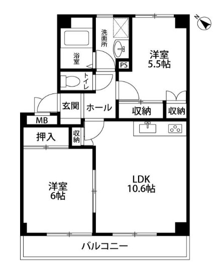 ペルラ 103号室 間取り