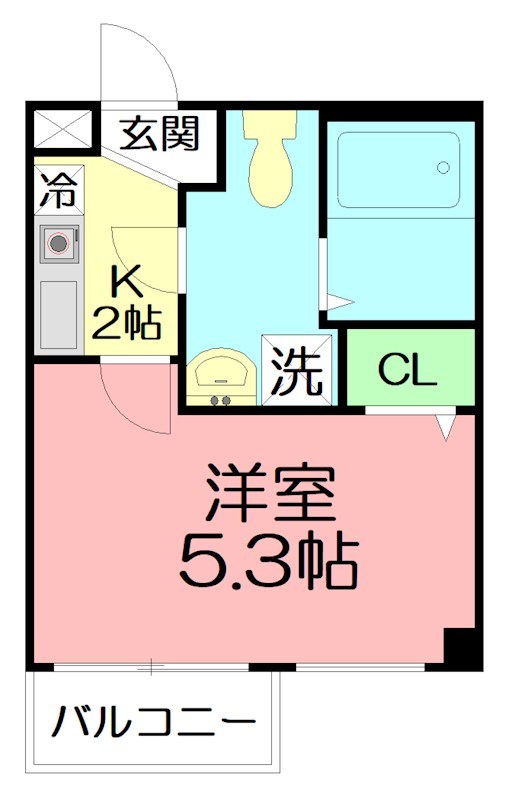 Grace湘南平塚 405号室 間取り