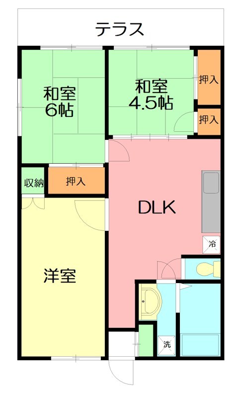 高田ハイツ 101号室 間取り