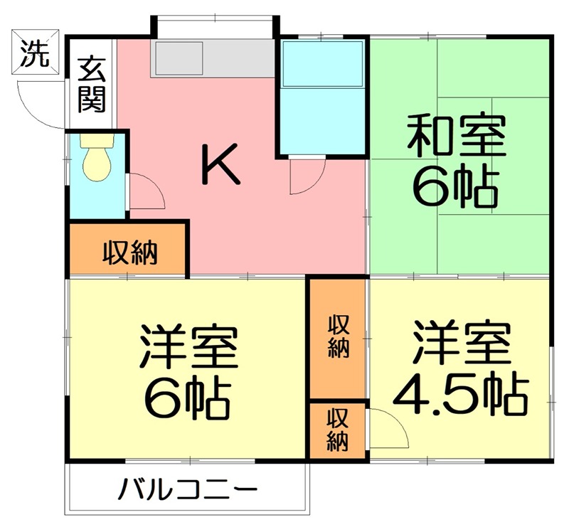 コーポ青木 201号室 間取り
