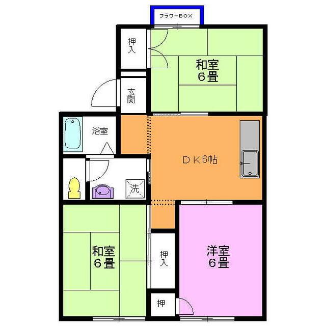 モンブラン 101号室 間取り