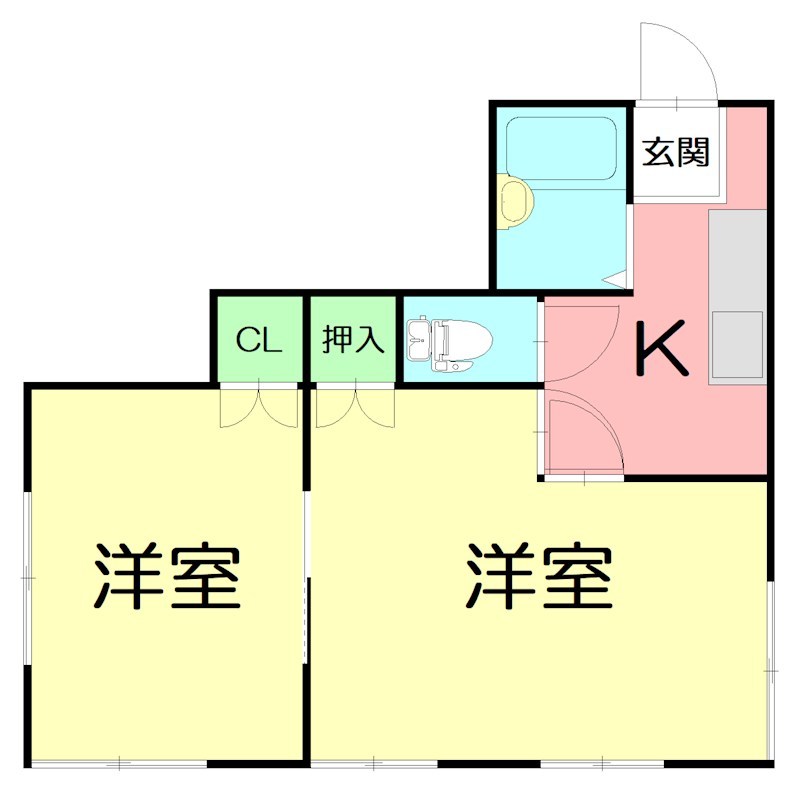 ベルハイム 205号室 間取り