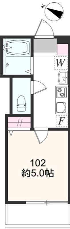 アザーレ・バモス藤沢本町 102号室 間取り