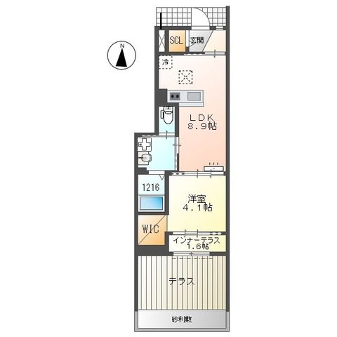 ローズ・ヴェルジュ 105号室 間取り