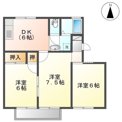 ロイヤル浜之郷 103号室 間取り