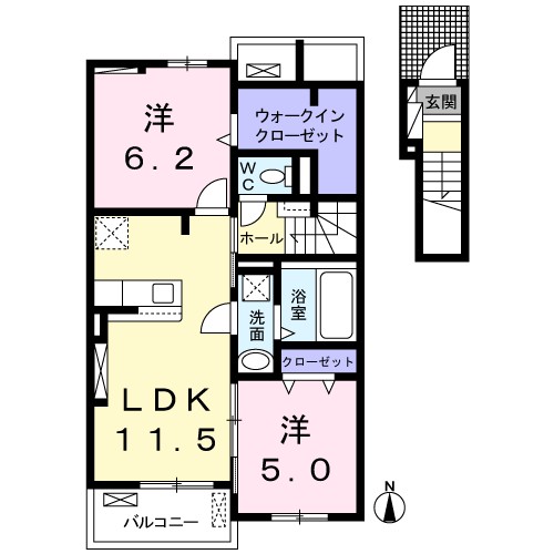 ル・グラン 203号室 間取り