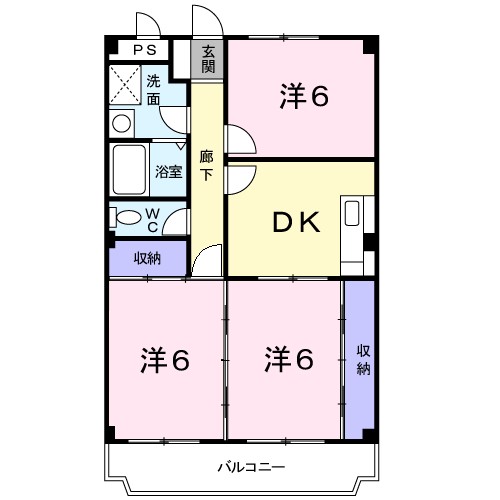 相模ガーデンコート 303号室 間取り