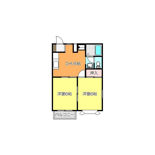 パークヒルズⅠ 201号室 間取り