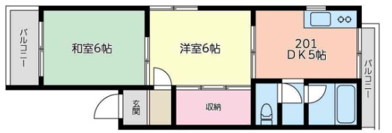 ネオプラザ平塚 201号室 間取り