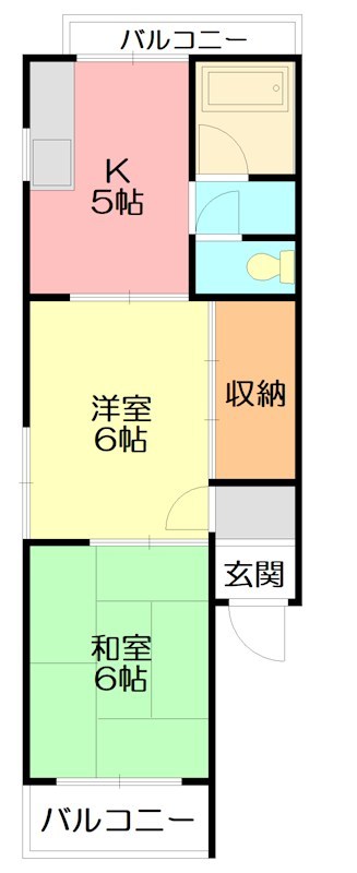 ネオプラザ平塚 201号室 間取り