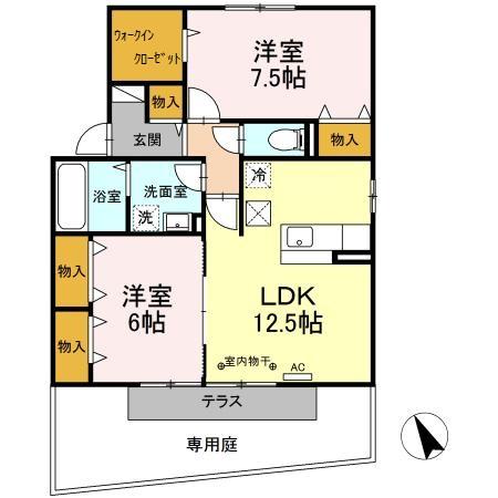 スワロウテイルD 101号室 間取り