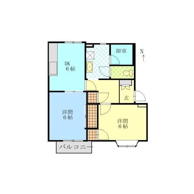 エクセレント緑園 B棟202号室 間取り