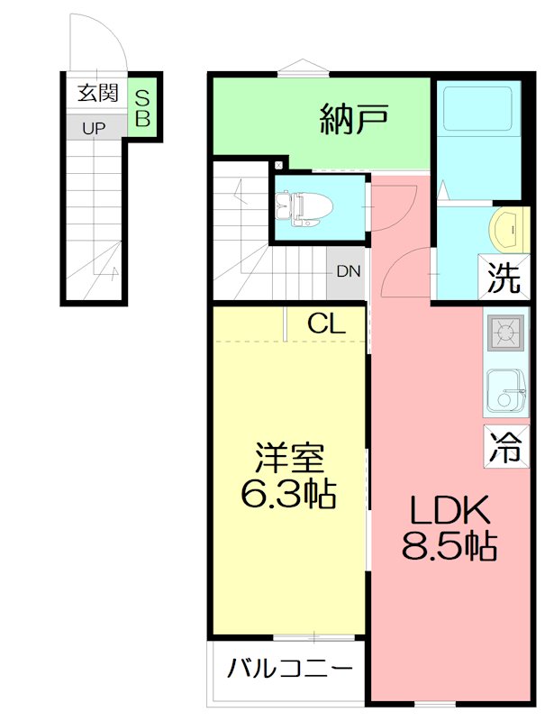 南鴨宮2丁目新築アパート 202号室 間取り
