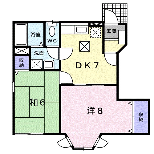 エレガントマーシュ 103号室 間取り