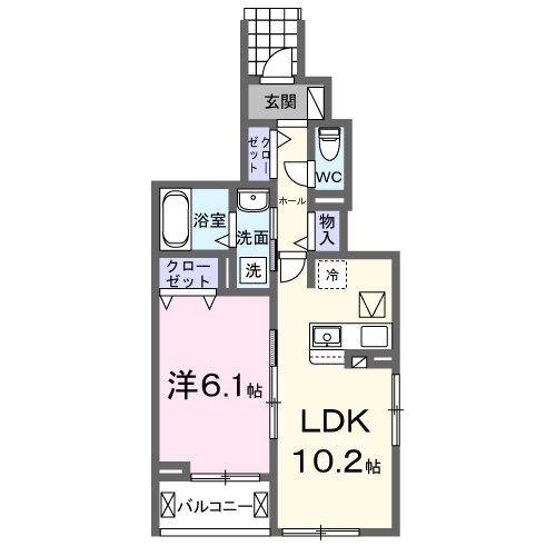 Hi-Rosetta B 101号室 間取り
