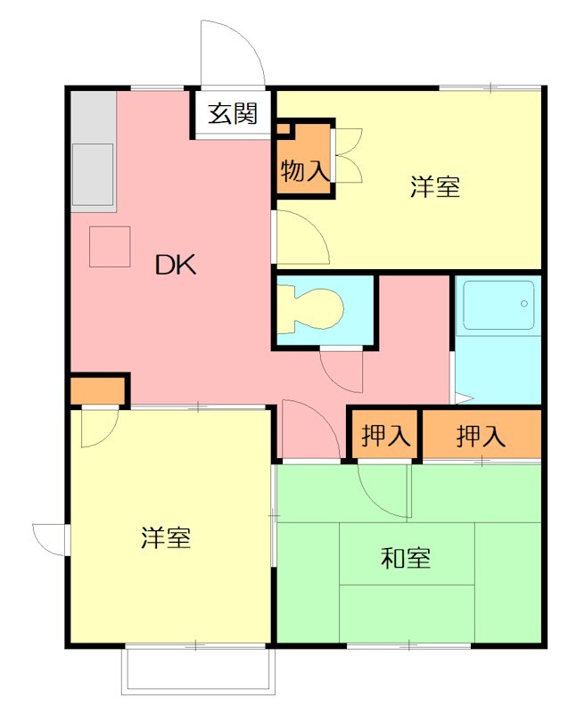 湘南サンライズガーデンＢ棟 0201号室 間取り