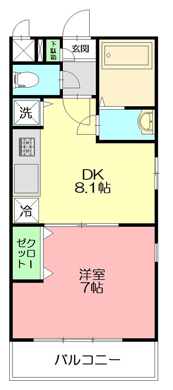 ＮＯＬＩＡＲ本郷台 101号室 間取り