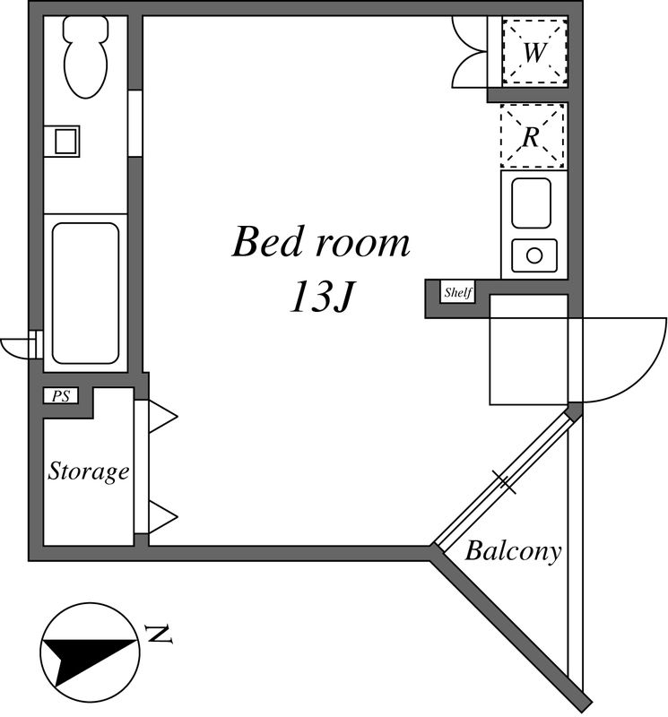 EAST RISE 由比ガ浜 B 311号室 間取り