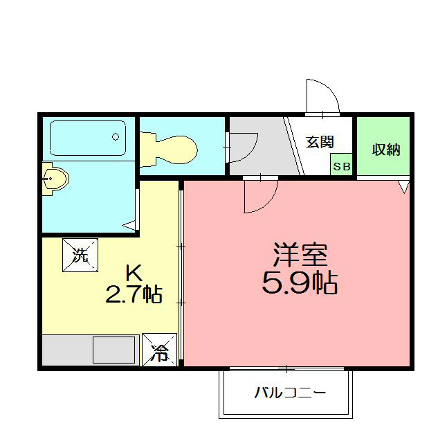 グリーンカーサE 101号室 間取り
