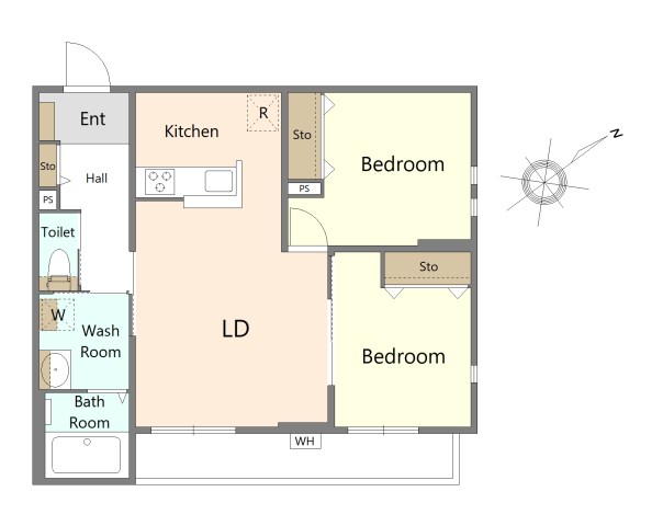 カーサエイル 101号室 間取り