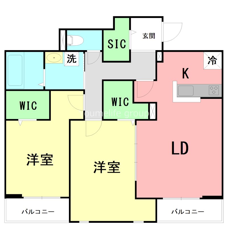 カーサエイル 103号室 間取り