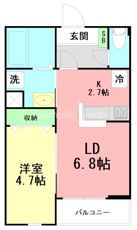 カーサエイル 302号室 間取り