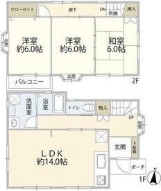 厚木市三田南1丁目貸家 間取り