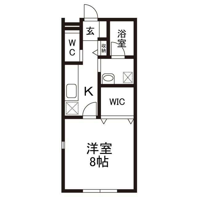 Ｂｏｎｄｉ’ｓ 103号室 間取り