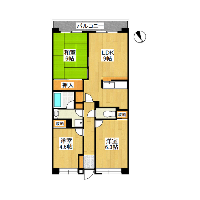ハピネ 504号室 間取り