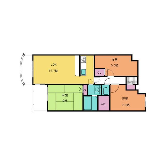 フィールド・サン 303号室 間取り