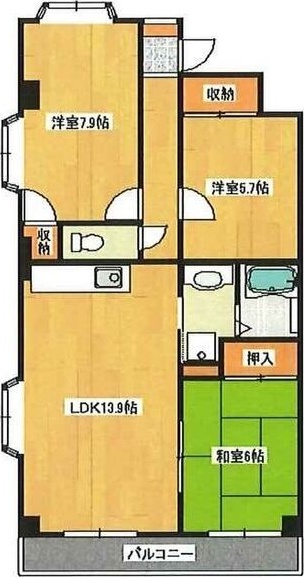アリーナ湘南 805号室 間取り