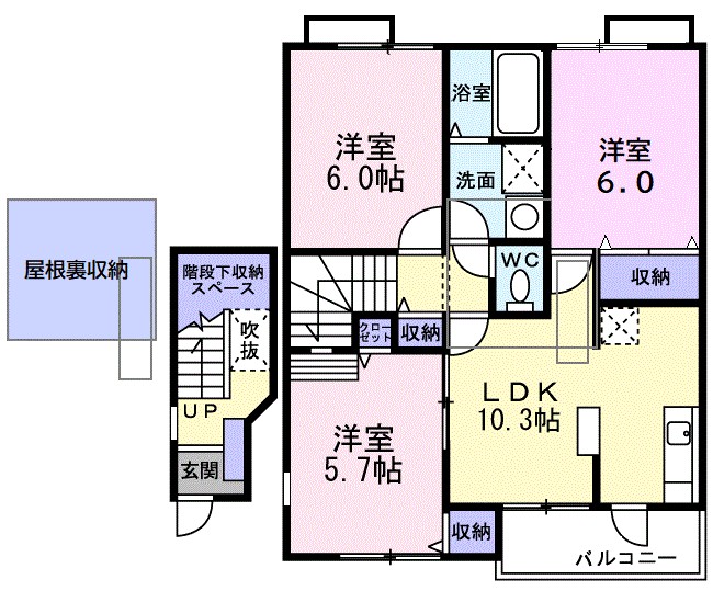 レフィナ－ドＤ 201号室 間取り