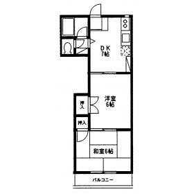 Ｋパレス上矢部 201号室 間取り