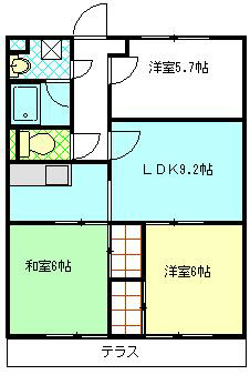 ミストレル 102号室 間取り