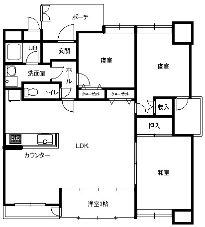 トゥジュールヴェール 602号室 間取り