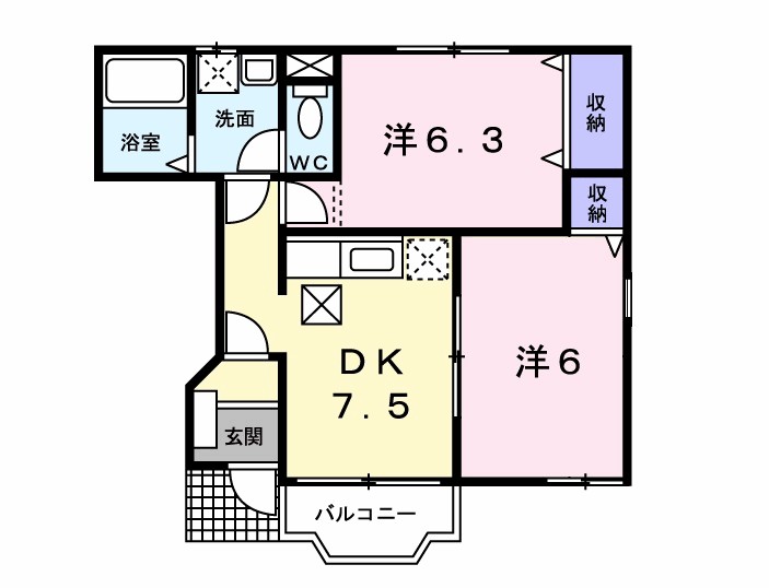 フォレスタ・ヴィラ 104号室 間取り