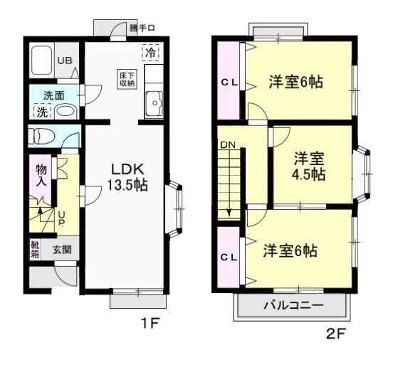 グランシェール Ⅰ 101号室 間取り