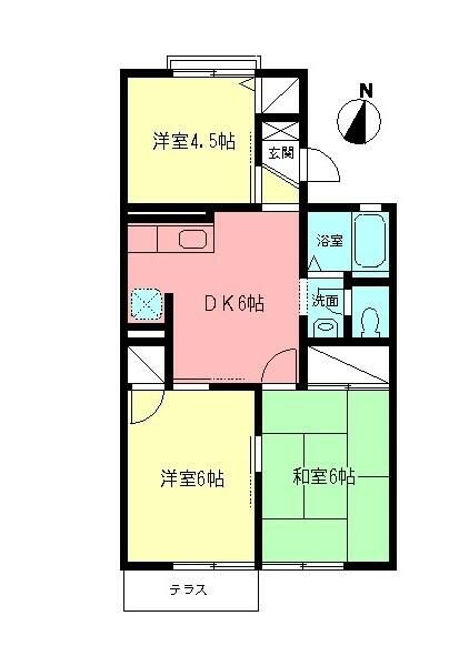 エステート山室 102号室 間取り