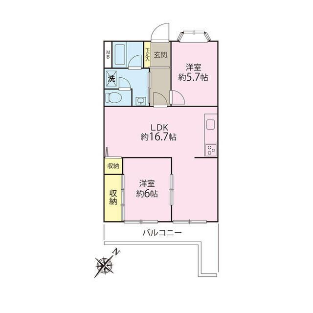 ロイヤルプラザ湘南 305号室 間取り