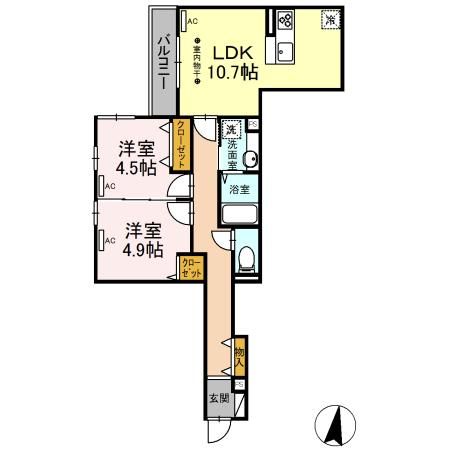 シャトン湘南藤沢 302号室 間取り